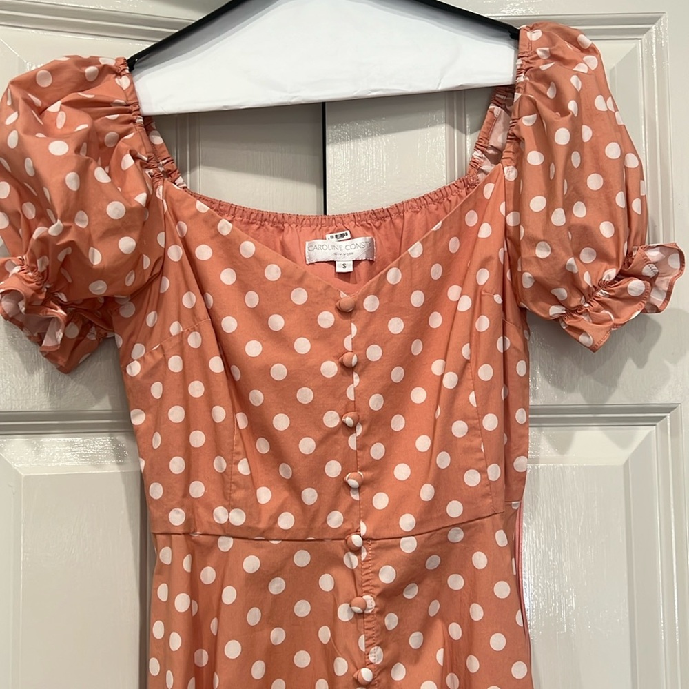Caroline Constas savanna polka dot cotton dress size small